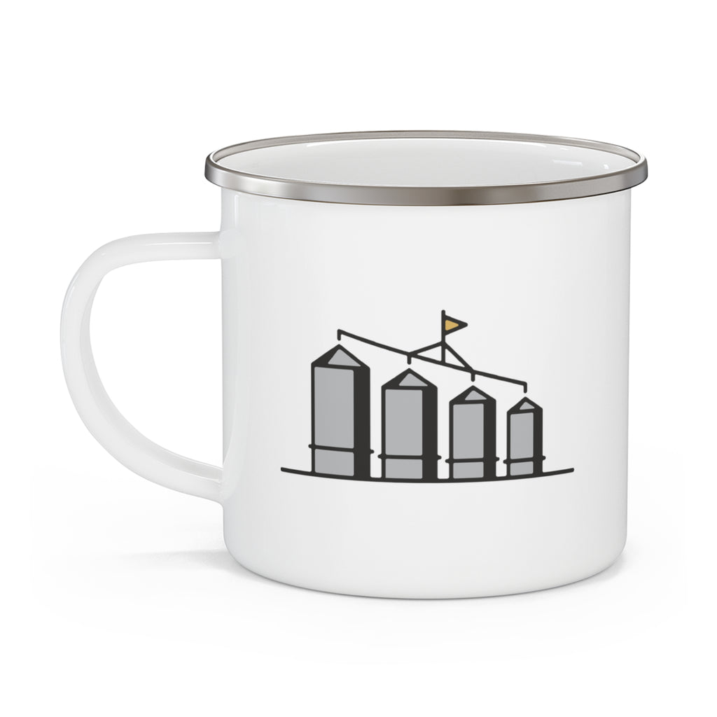 Four Silos Enamel Camping Mug – Call Up Your Friends