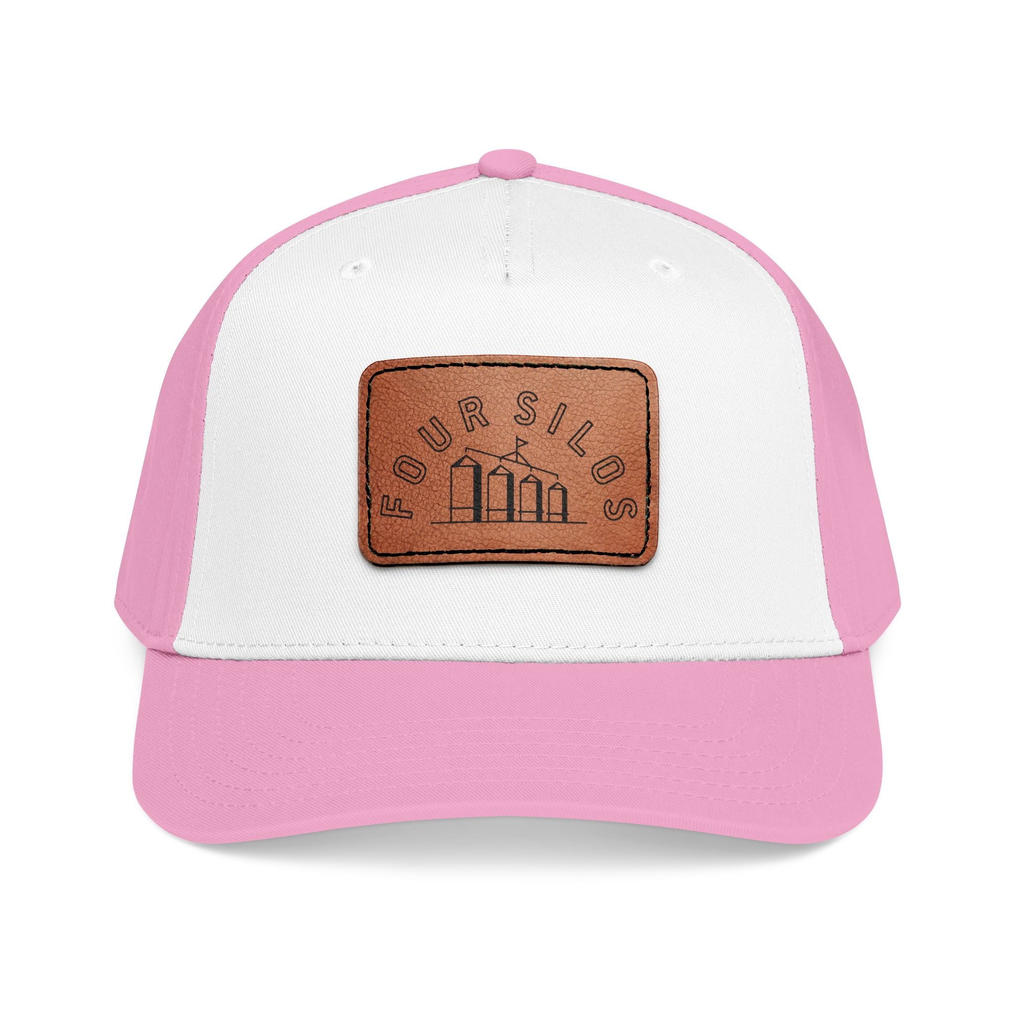 Four Silos Leather Patch Baseball Cap