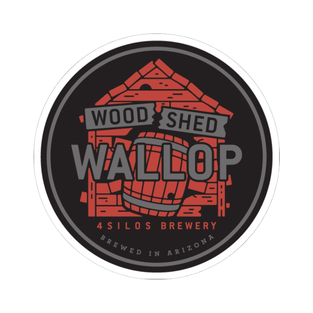 Wood Shed Wallop Beer Logo Sticker