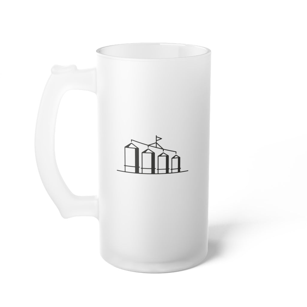 Four Silos Frosted Glass Beer Mug