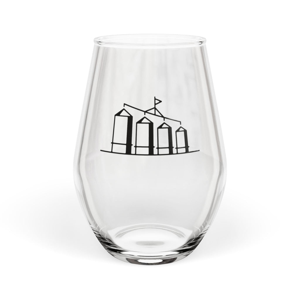 Four Silos Stemless Wine Glass