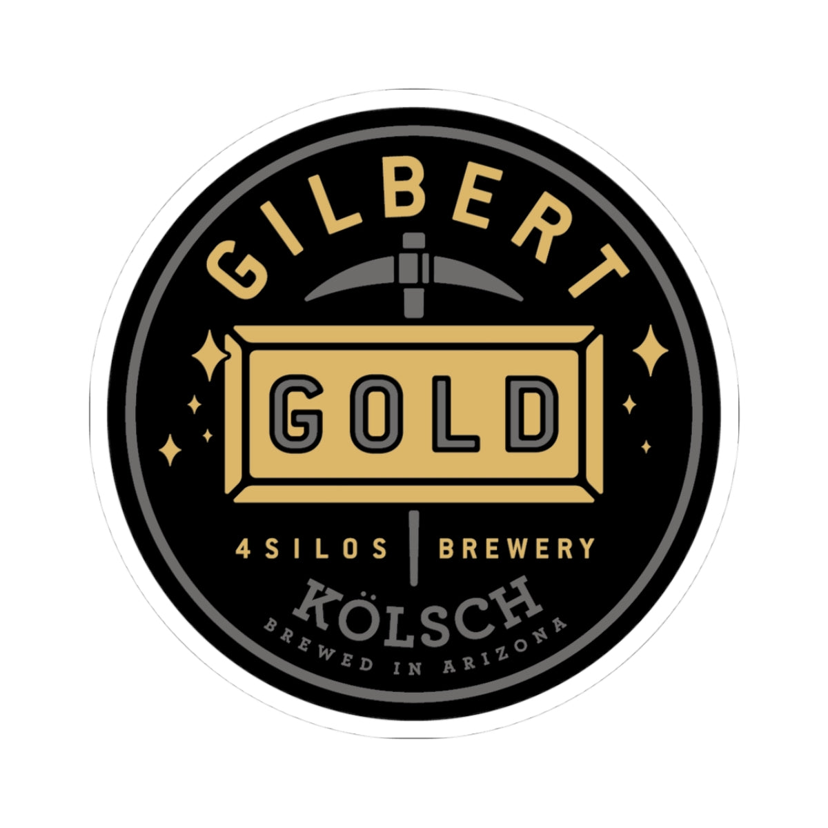 Gilbert Gold Beer Logo Sticker