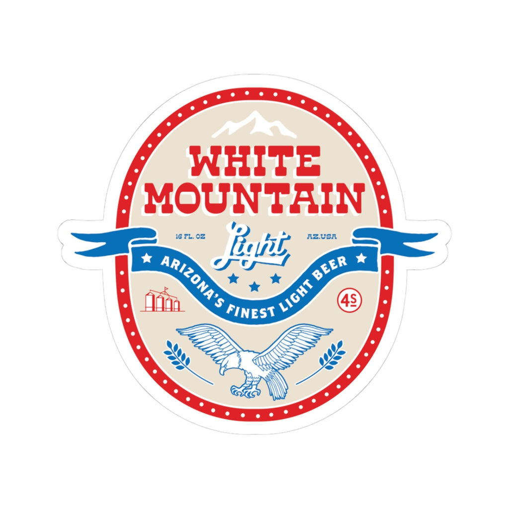 White Mountain Beer Logo Sticker
