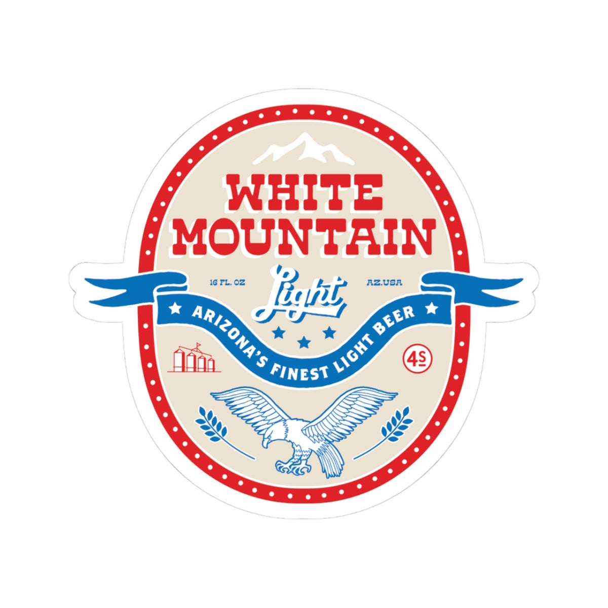 White Mountain Beer Logo Sticker