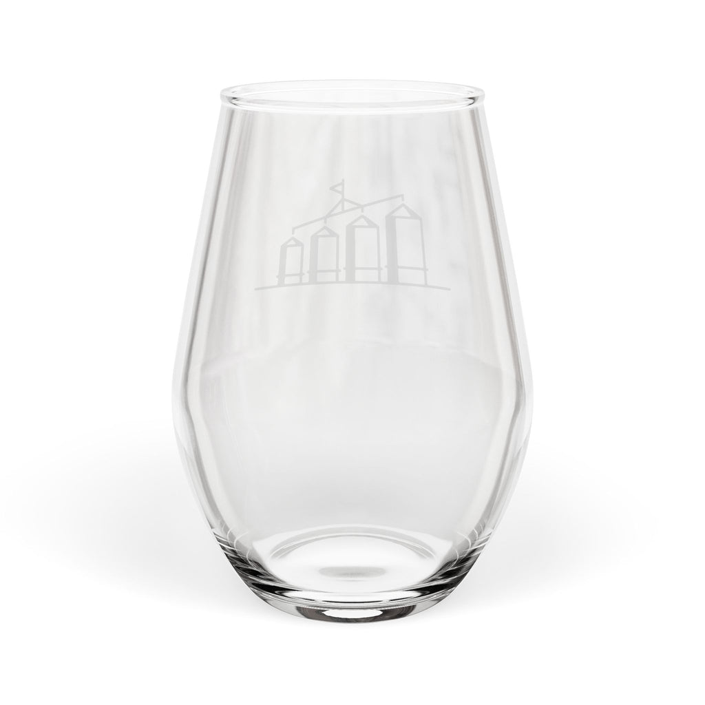 Four Silos Stemless Wine Glass